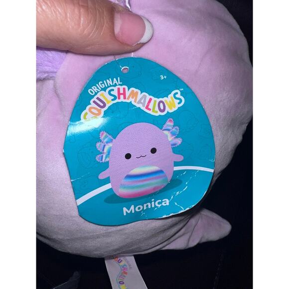 NWT Squishmallows Monica the Purple Axolotl Medium Plush Toy 8" - Picture 4 of 4